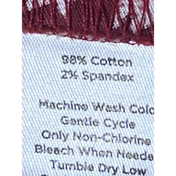 Talbots Woman Red Paisley Floral Long Sleeve Button Up Size 22W - Picture 4 of 9
